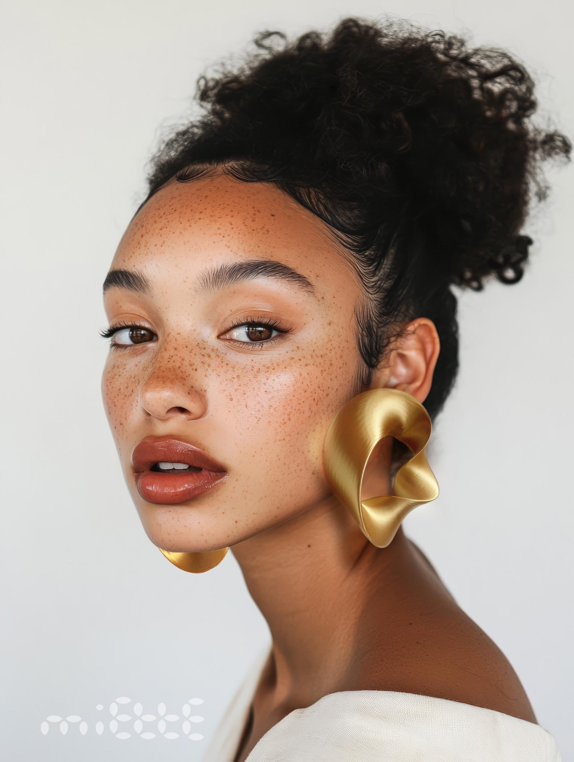 "Ruban Moebius" - handmade PLA bioplastic earrings - Miette jewelry