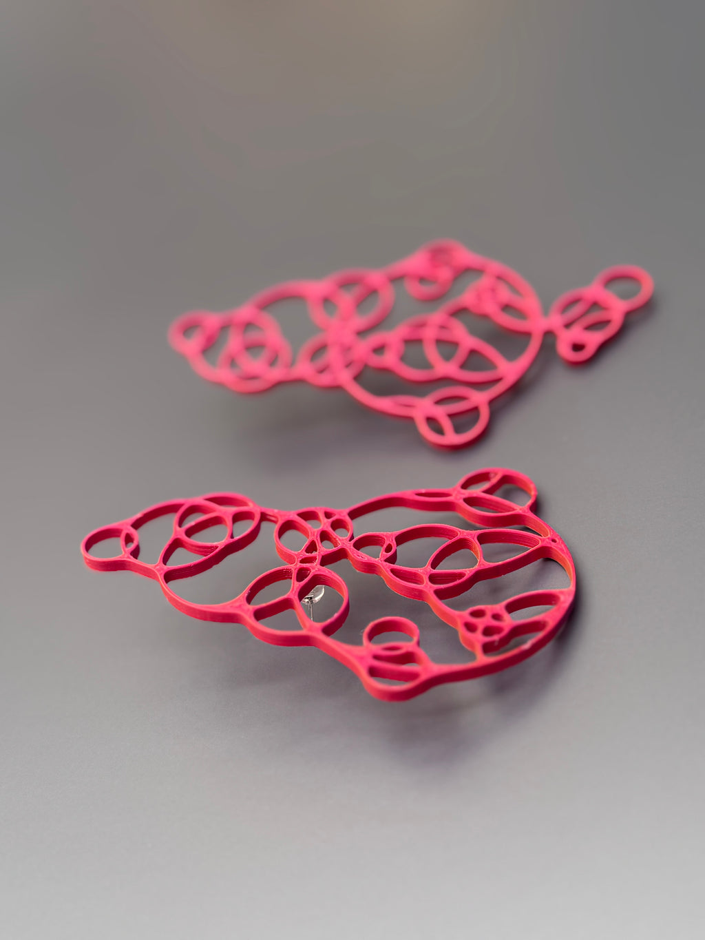 Linear "Bubbles" ear jewelry