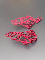 Linear "Bubbles" ear jewelry