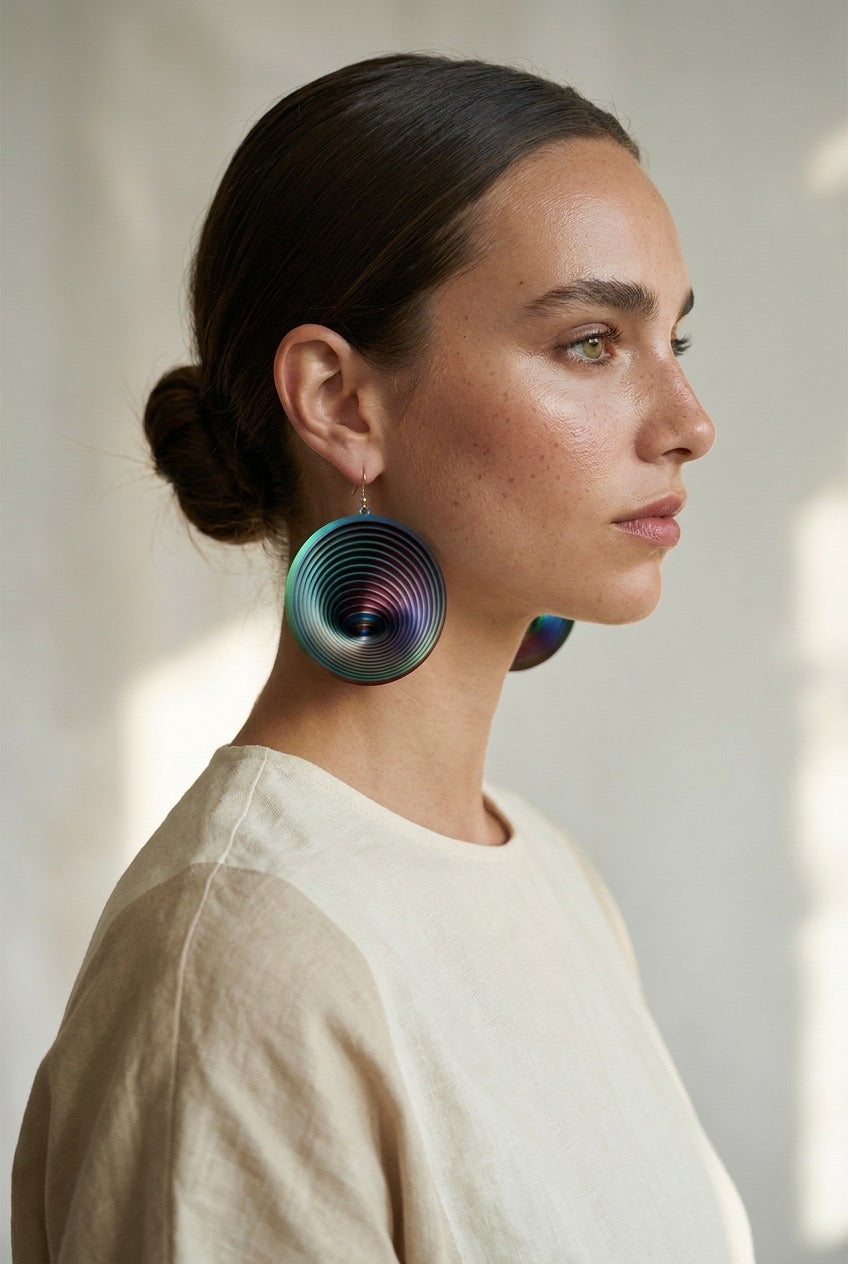 "Telescope" Earrings – Kinetic Mobile Art | Miette