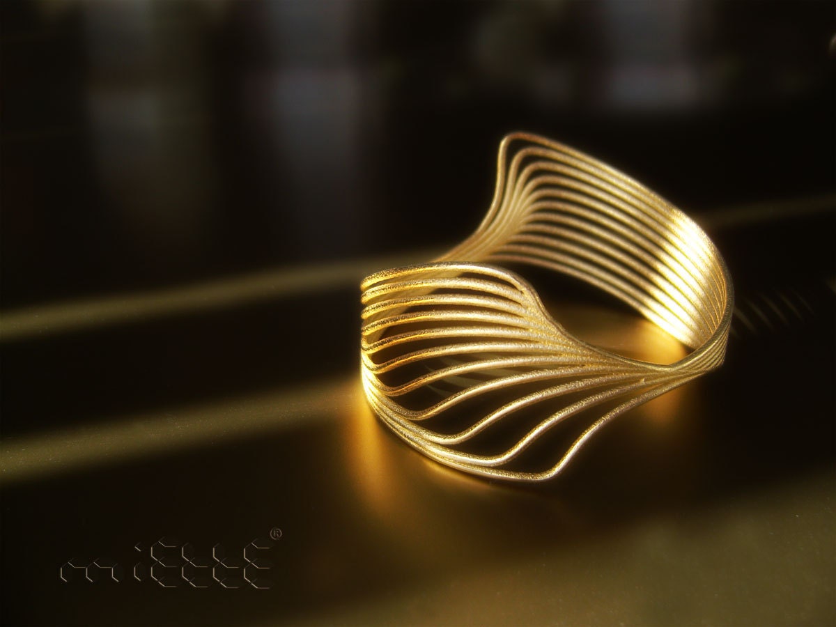 Bracelet "Moiré" - sustainable PLA bioplastic bracelet - Miette jewelry