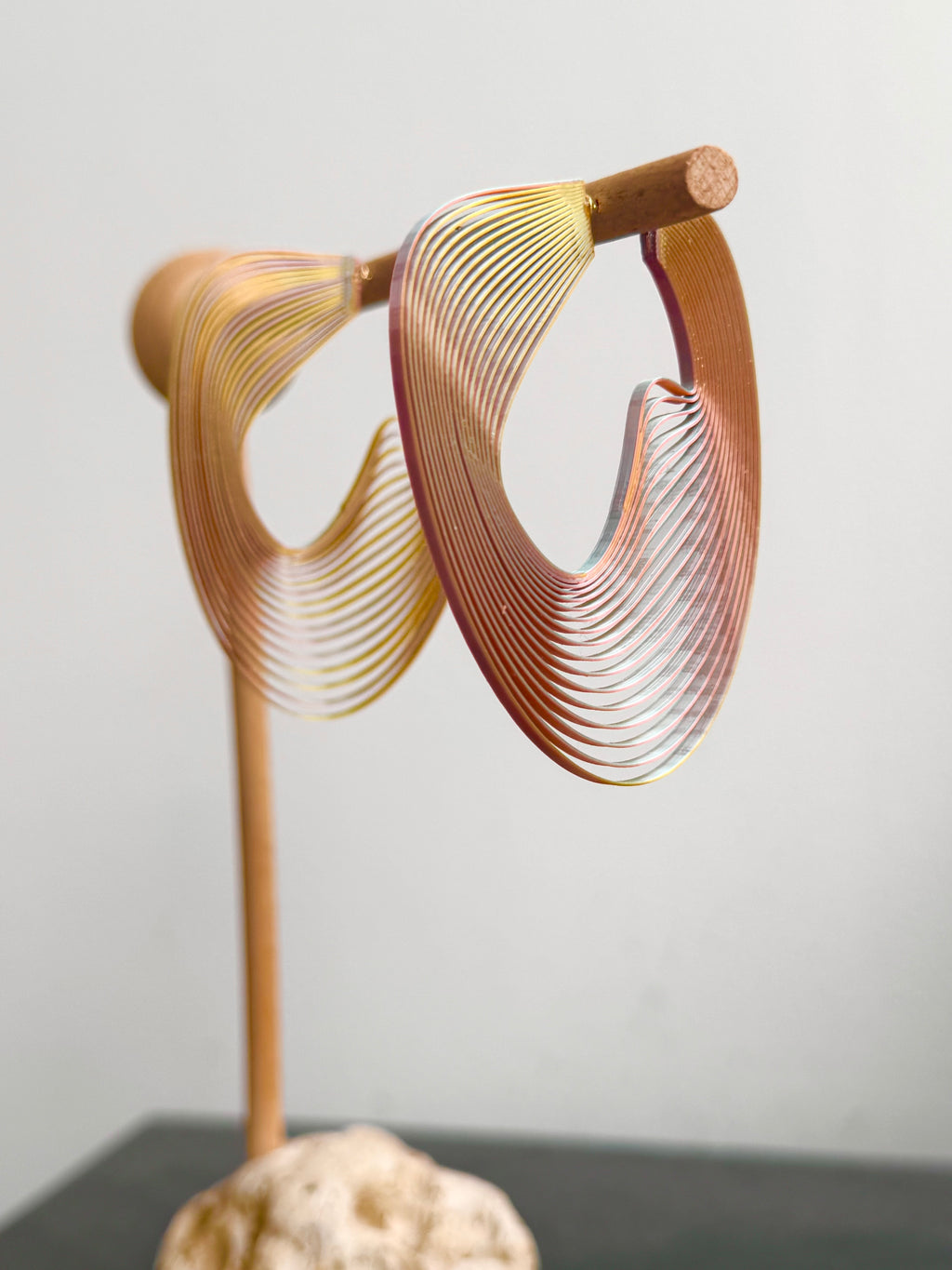 Eco-Friendly XL Hoops - Inspired and Sustainable Optical Art Jewelry