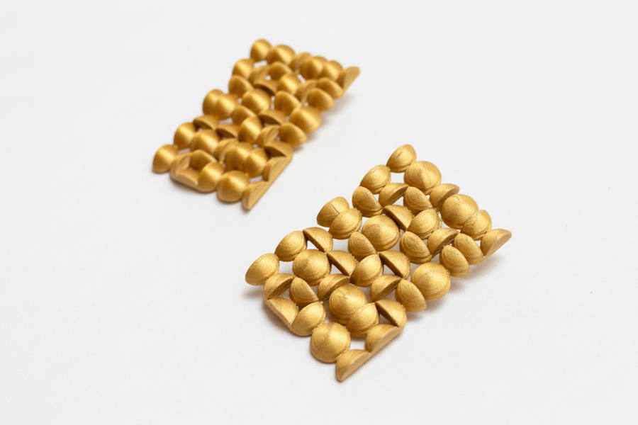 Sculpturales "Collines" - handmade PLA bioplastic earrings - Miette jewelry