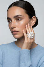 Set of 2 colorful "Metaphor" rings
