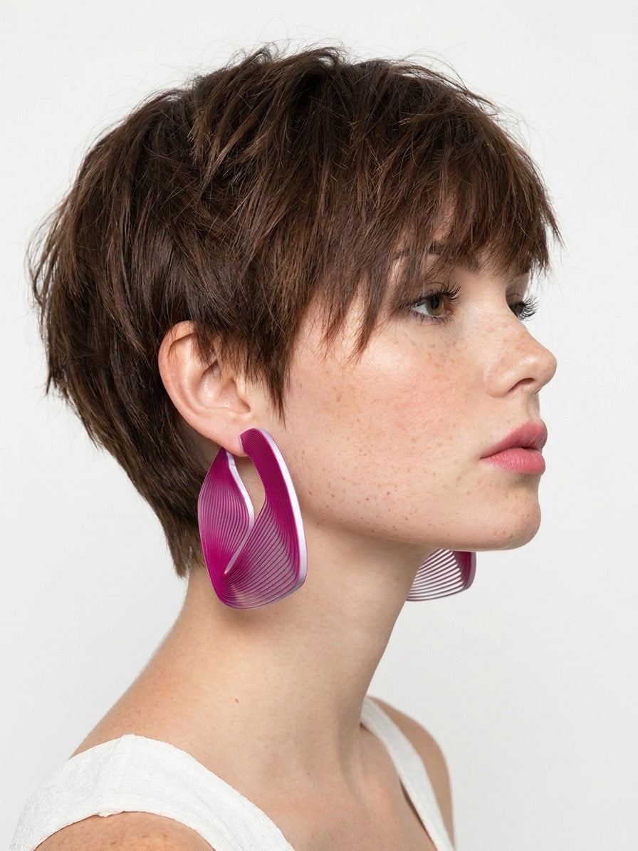 "Circonstances" Hoop Earrings