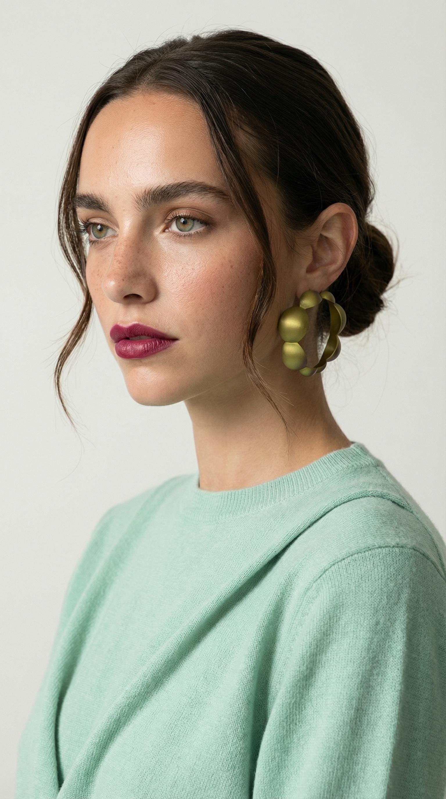 "Flower Nuage" - handmade PLA bioplastic earrings - Miette jewelry