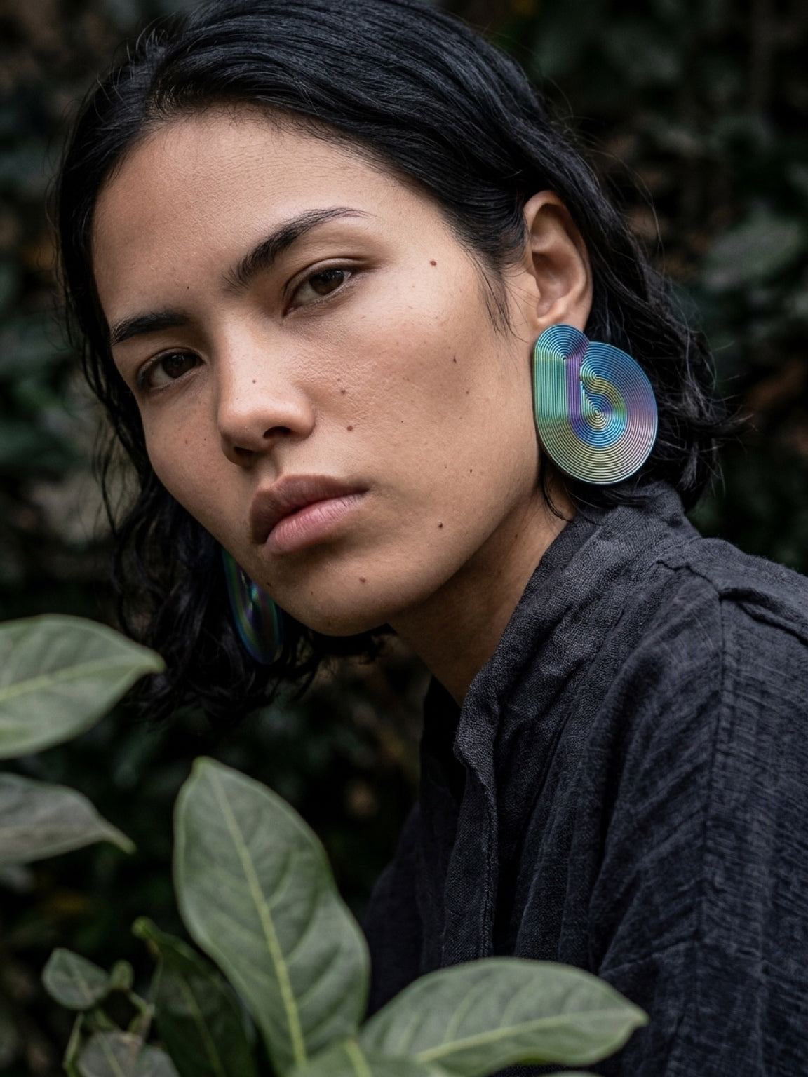 « Symbiose» – Boucles d'oreilles Irisées Graphiques