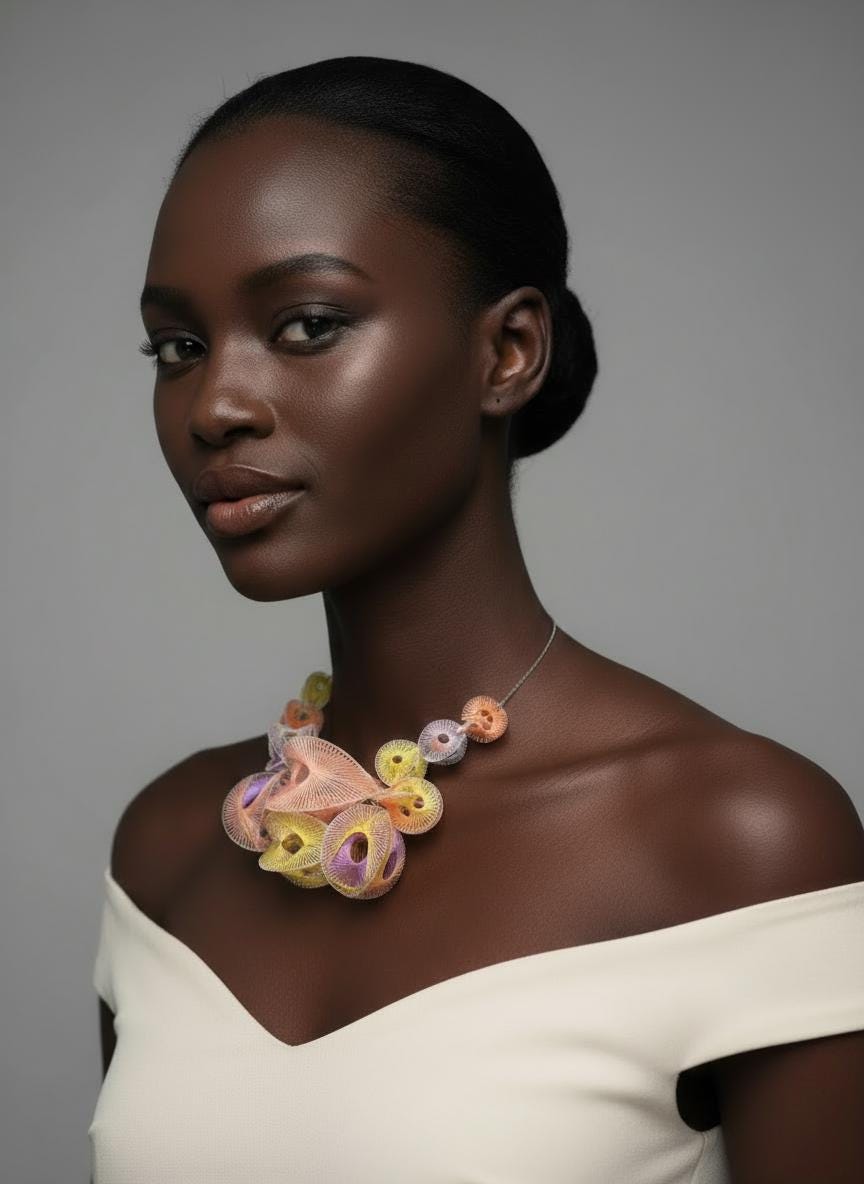 Collier « Naum » - handmade PLA bioplastic necklace - Miette jewelry