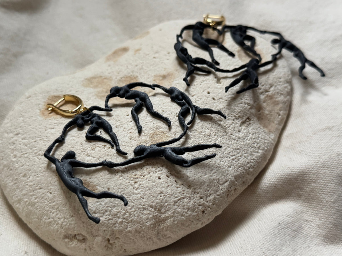 Matisse series earrings "The Dance"