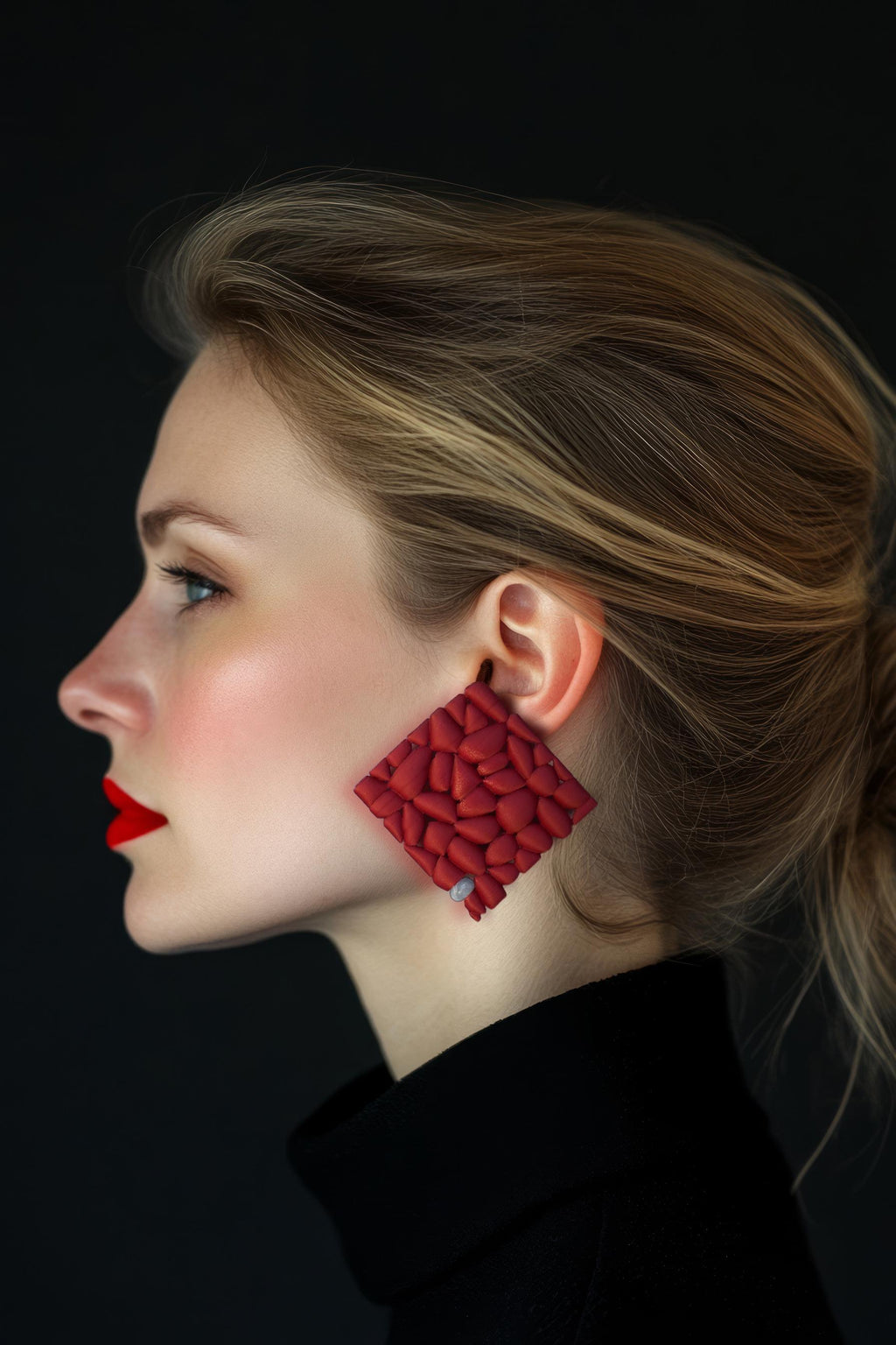 Série coussin "Galets" - handmade PLA bioplastic earrings - Miette jewelry