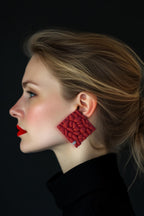 Série coussin "Galets" - handmade PLA bioplastic earrings - Miette jewelry