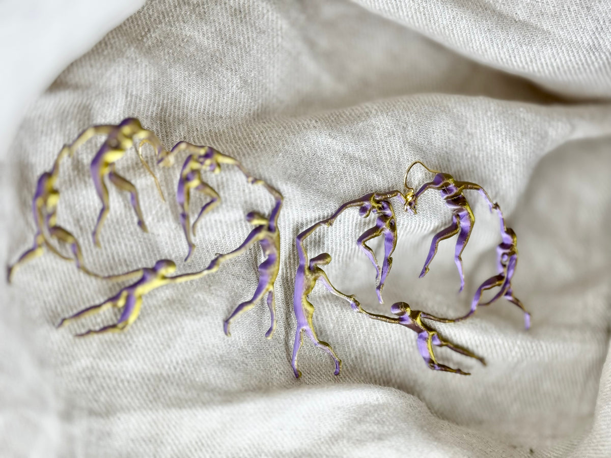 Matisse series earrings "The Dance"