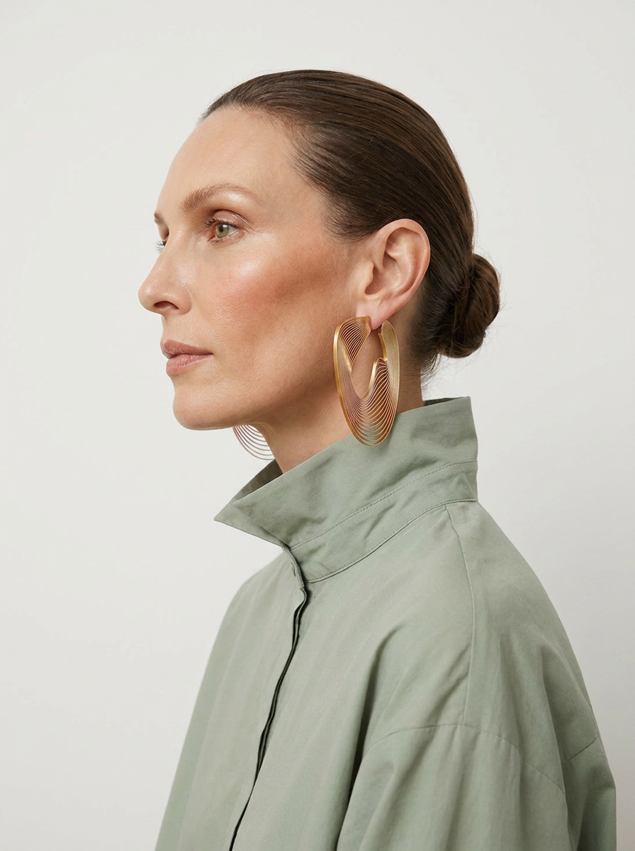 Eco-Friendly XL Hoops - Inspired and Sustainable Optical Art Jewelry