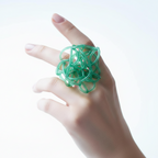 Set of 2 colorful "Metaphor" rings