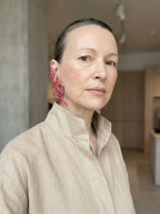Linear "Bubbles" ear jewelry