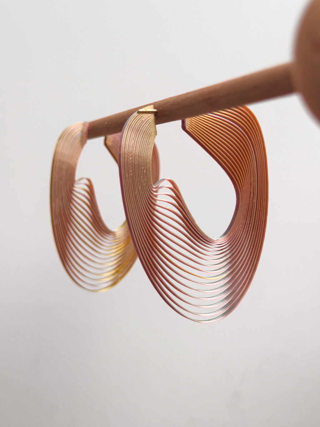 Eco-Friendly XL Hoops - Inspired and Sustainable Optical Art Jewelry