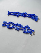 Very light ecological earrings by Miette blue color