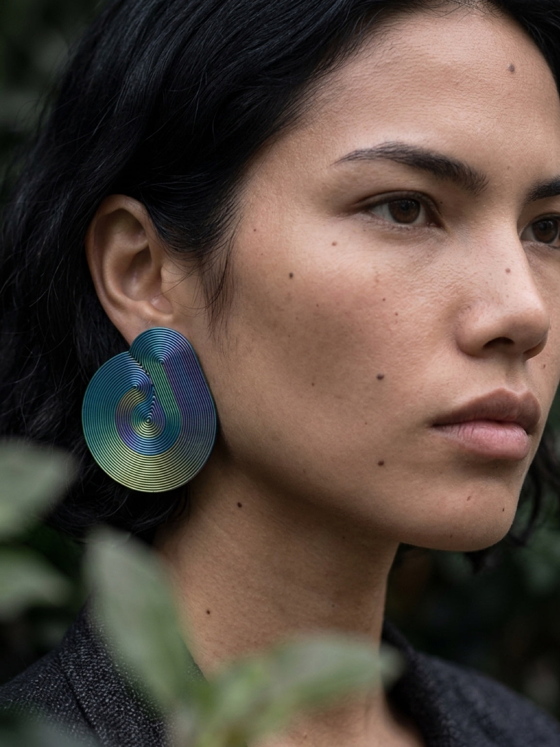 « Symbiose» – Boucles d'oreilles Irisées Graphiques