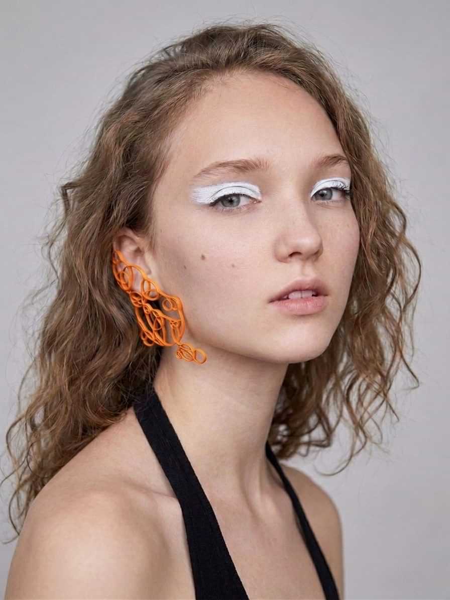 Miette orange ear jewelry confortable unique design Miette