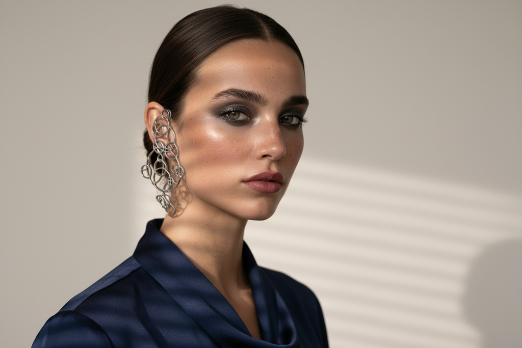 Bubble earrings miette silver jewelry in bio plastics