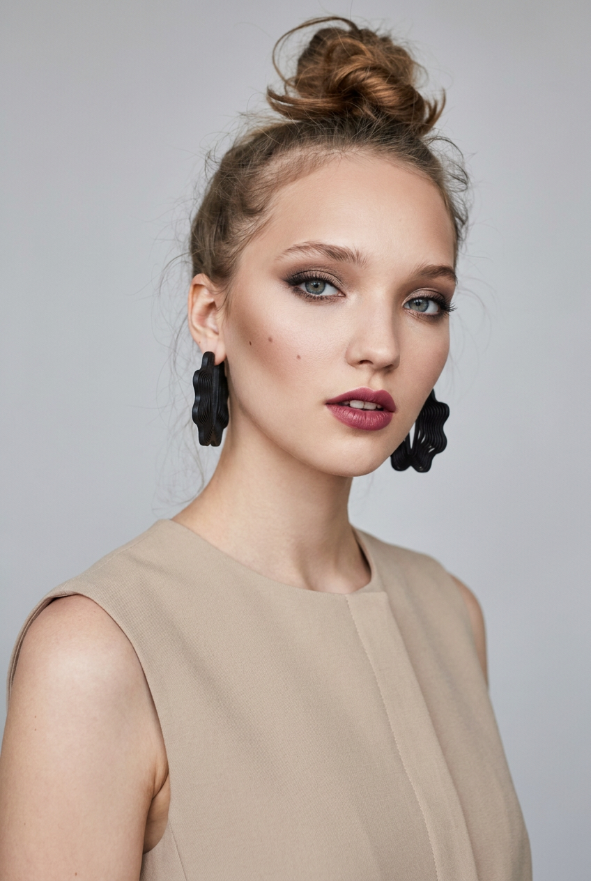 "Clouds" curled earrings