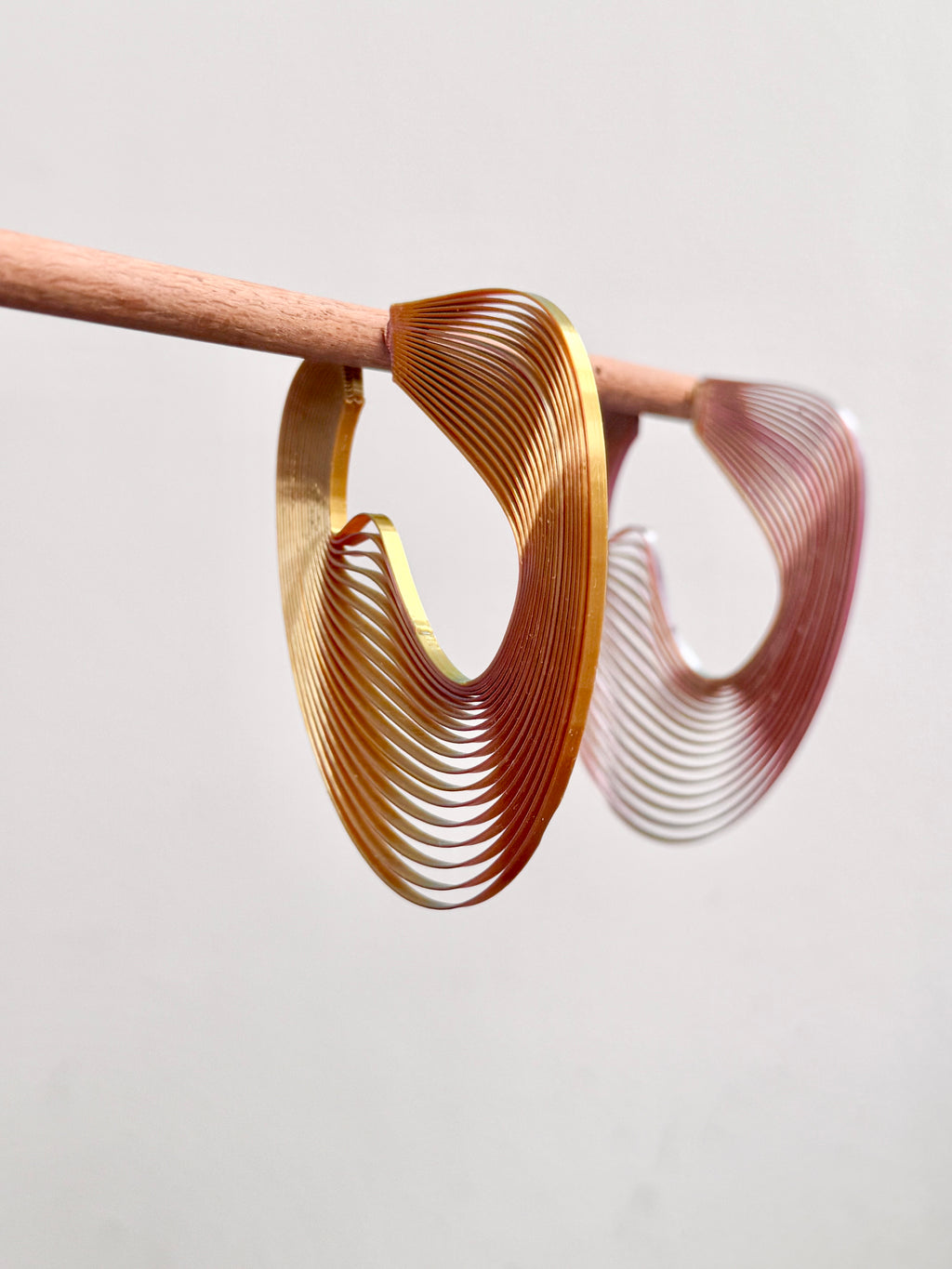 Eco-Friendly XL Hoops - Inspired and Sustainable Optical Art Jewelry