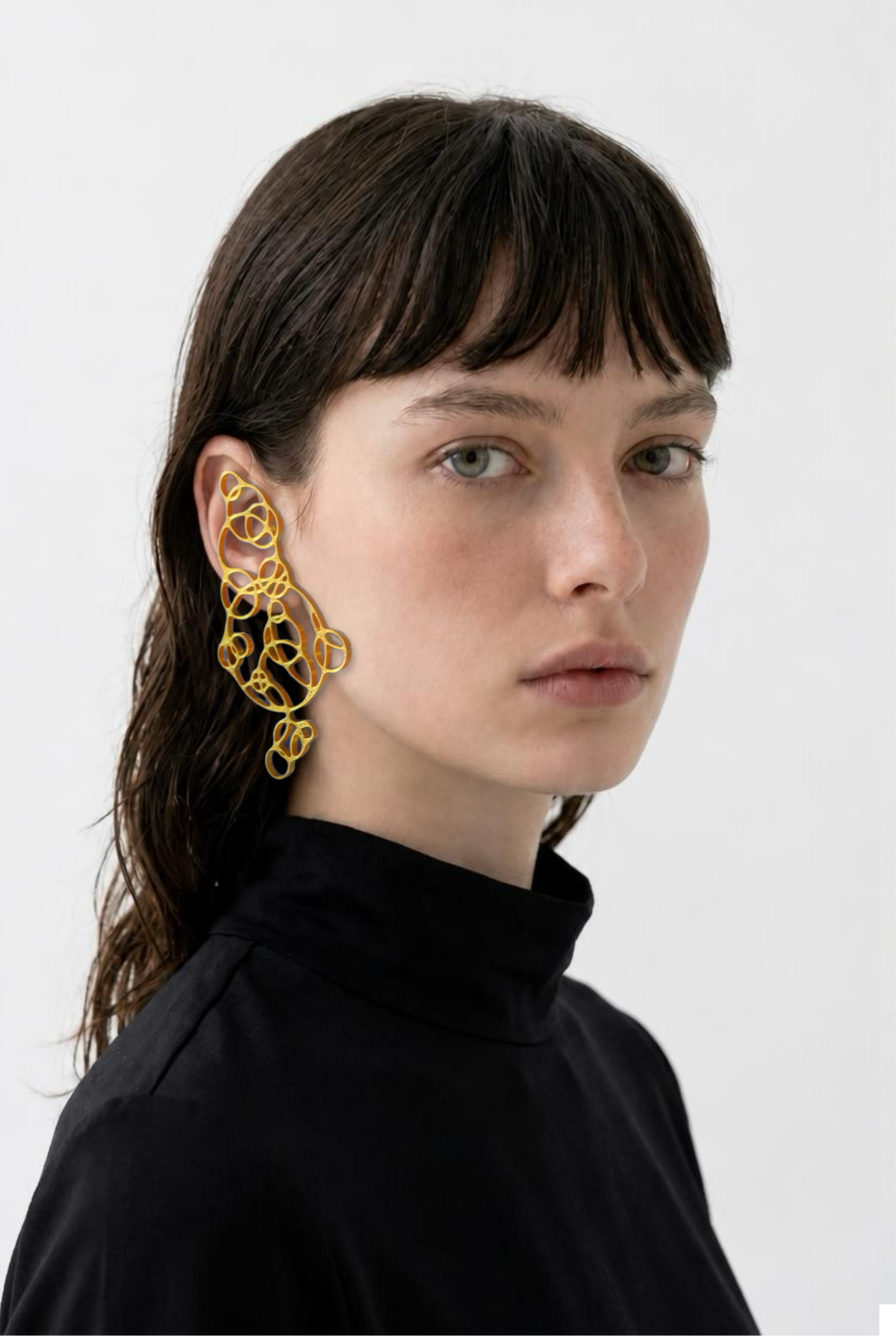 Bijoux d'oreille linéaires  "Bubbles"