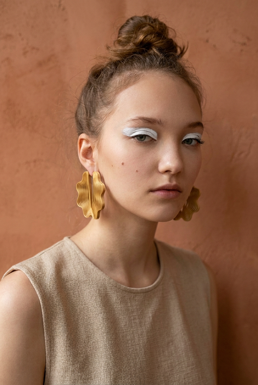 "Clouds" curled earrings