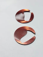 Créoles d'oreilles finition bronze