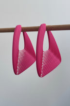 Miette boucles d’oreilles unique design fushia 