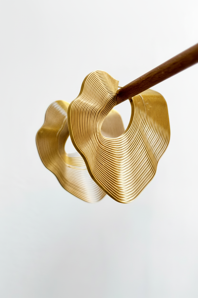 Créoles en bioplastique légères par miette