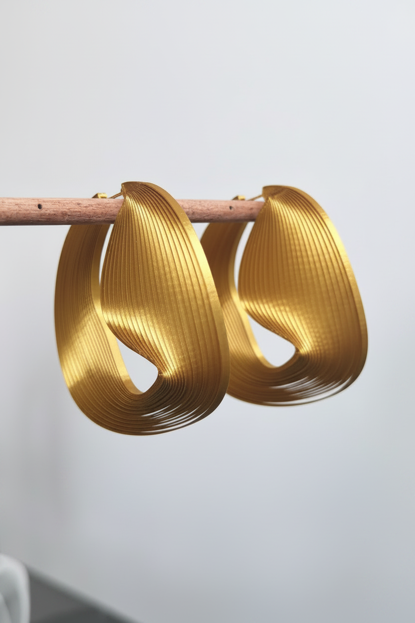 Very light golden color hoops by Miette