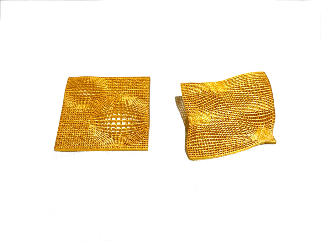"Toile" - handmade PLA bioplastic earrings - Miette jewelry