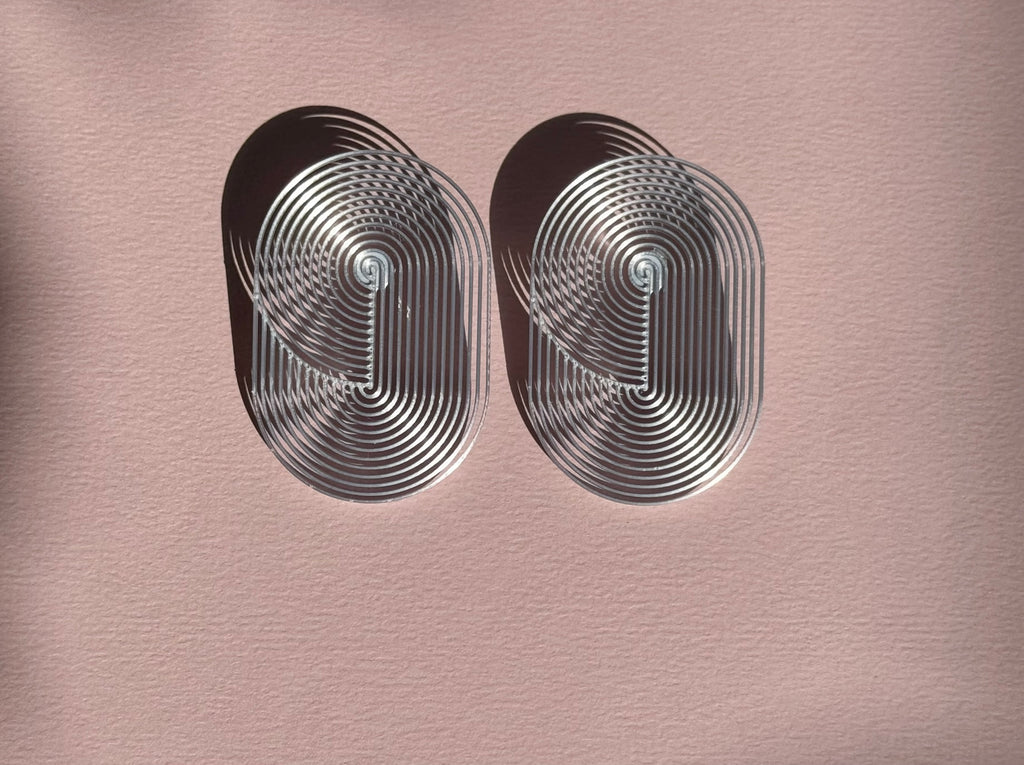 Graphiques "Nœud" - handmade PLA bioplastic earrings - Miette jewelry