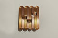 miette art earrings NENE linear gold color light weight iridescent