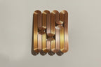 miette art earrings NENE linear gold color light weight iridescent