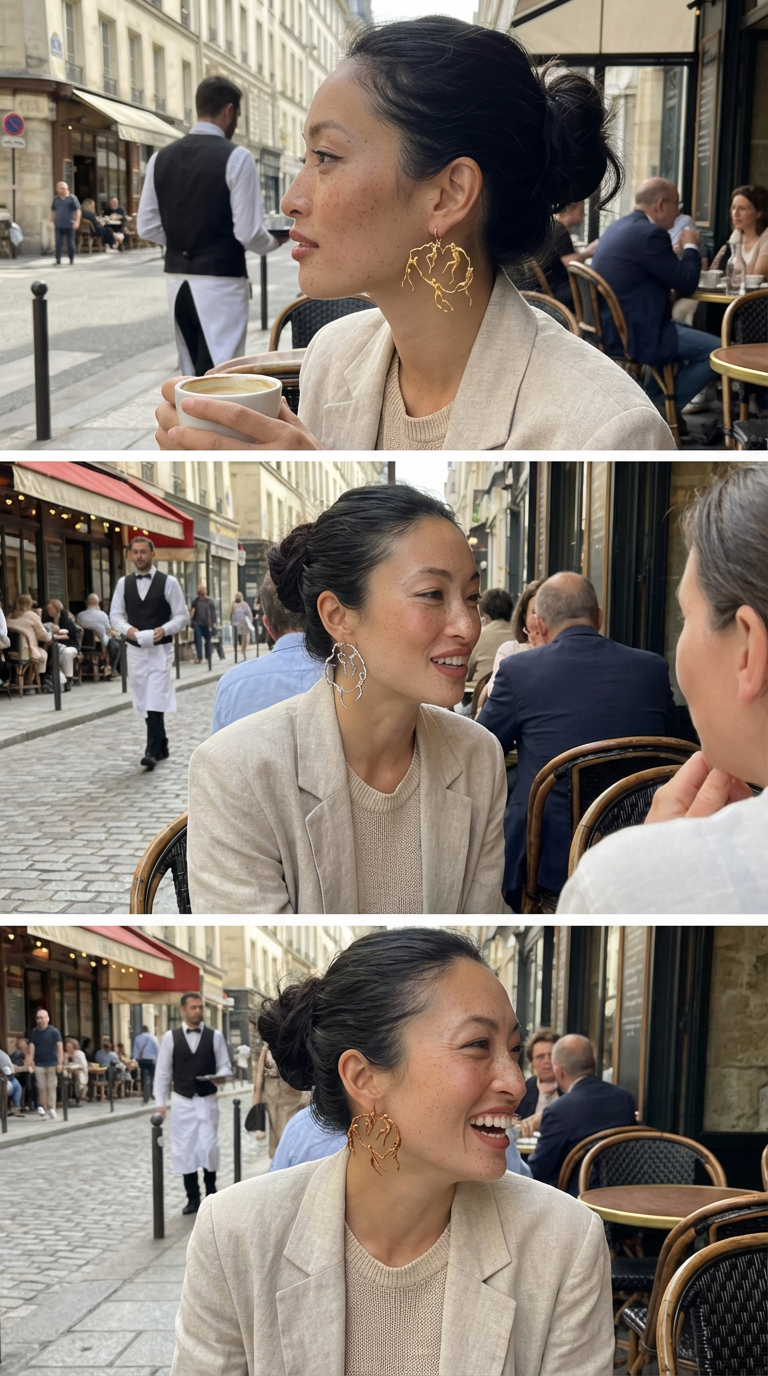 Matisse earrings from bioplastics by miette light weight earrings spring colors