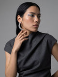 Silver earrings by Miette The Moon in bioplastics 