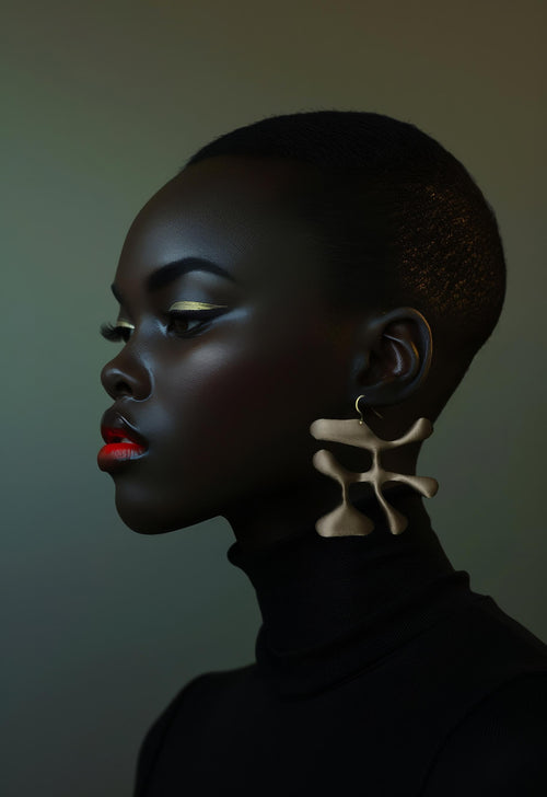 "Les Algues" - handmade PLA bioplastic earrings - Miette jewelry
