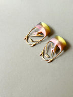 Boucles d’oreilles "Ziggy Bowie" - handmade PLA bioplastic earrings - Miette jewelry