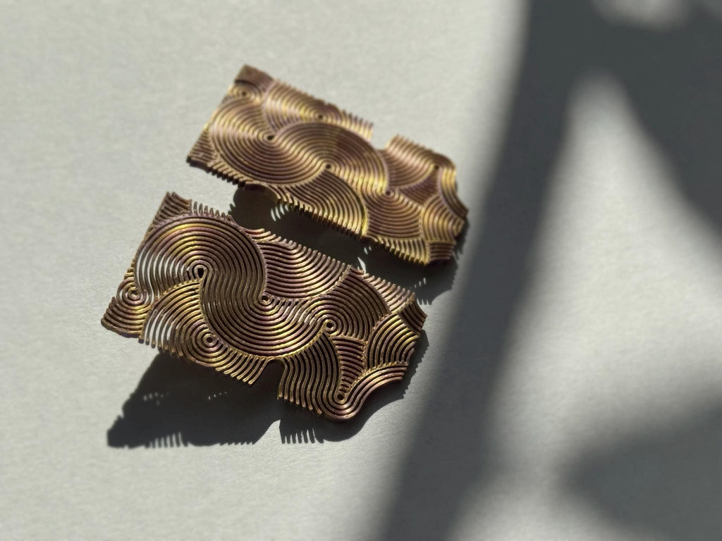 "Jardin Zen" - handmade PLA bioplastic earrings - Miette jewelry