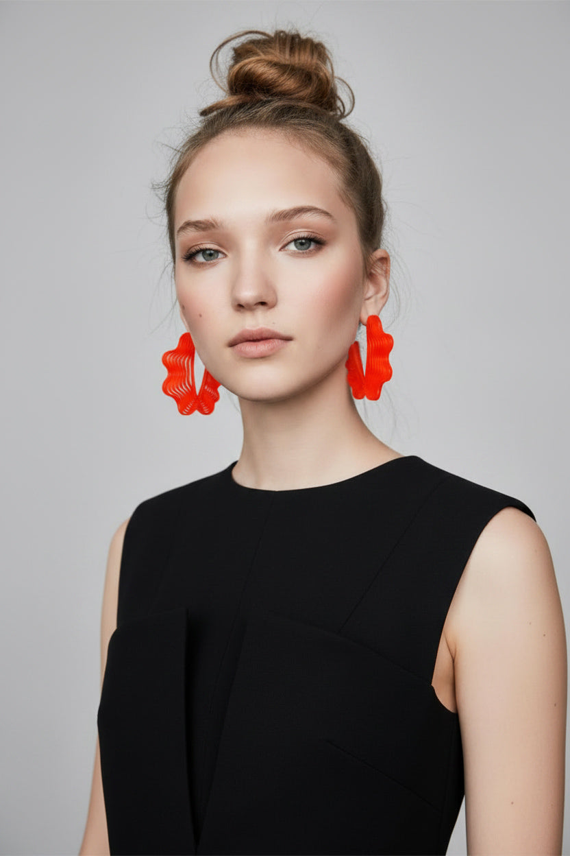 "Clouds" curled earrings