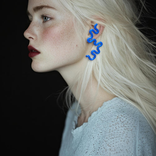 "l-art" - handmade PLA bioplastic earrings - Miette jewelry