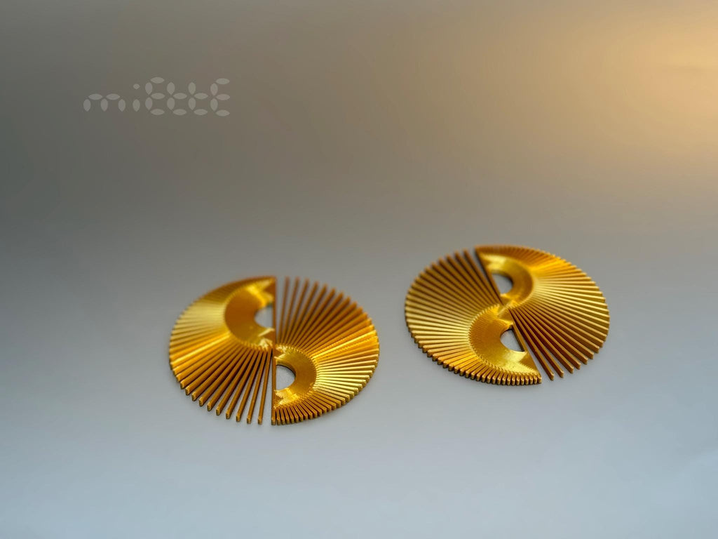 Géantes "Miroir" - handmade PLA bioplastic earrings - Miette jewelry